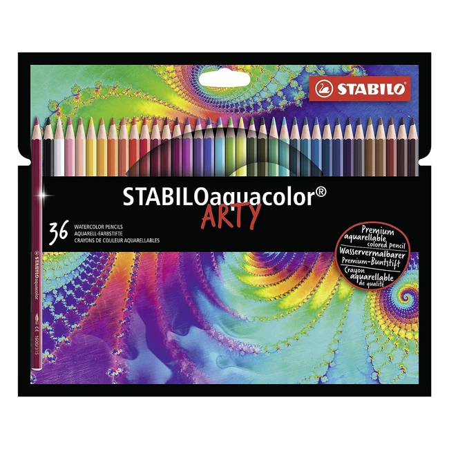 Aquarellierbarer Buntstift StabiloAquacolor Arty, 36er Pack, verschiedene Farben