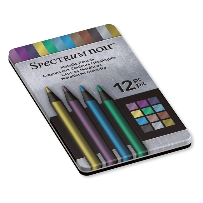 Lápices metálicos Spectrum Noir Specnmp12 - Pack de 12 - Ref. PK19 - ¡Efecto fantástico!
