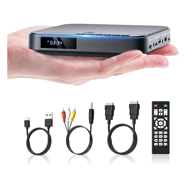 Mini lecteur DVD Desobry portable compact HD 1080p pour Smart TV - HDMI - Toutes