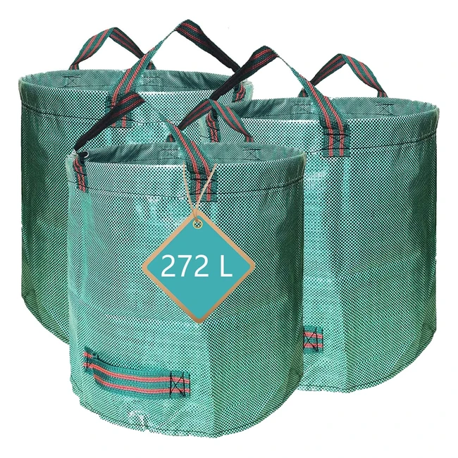 Heavy Duty Garden Waste Bags - Reusable & Foldable - 3 Pack