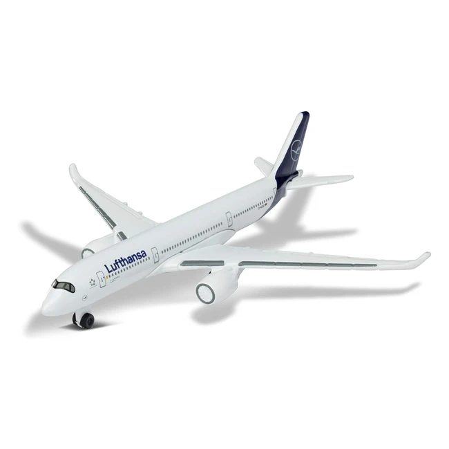 Aereo giocattolo Airbus 350 Lufthansa 11cm bianco per bambini 3+ anni
