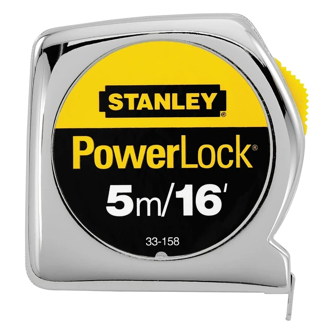 Flessometro Stanley Powerlock 5m - Misurazione in Pollici e Millimetri