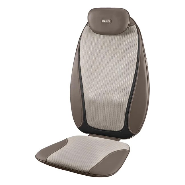 Homedics Shiatsu Pro Plus Massager - Dual Massage Chair Cushion for Pain Relief - Grey