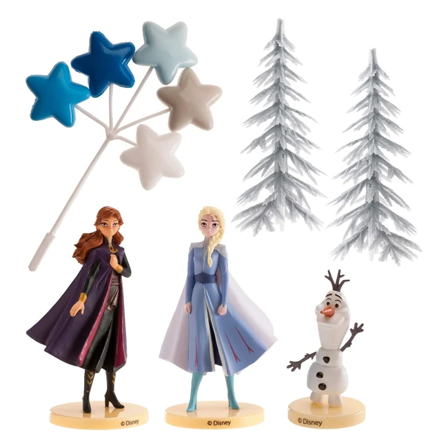 Dekora Torta Topper Multicolore - Set Decorativo con Figure Frozen 2