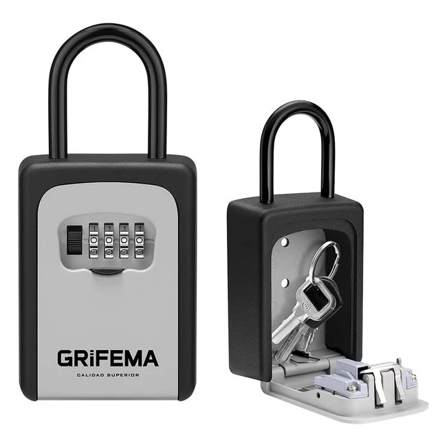 Caja de Seguridad para Llaves Grifema GA1004 - Durabilidad Mxima - Gancho Gris