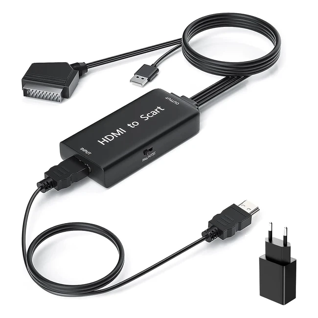 Adaptador HDMI a Euroconector con cables HDMI y Euroconector  Referencia ozvav