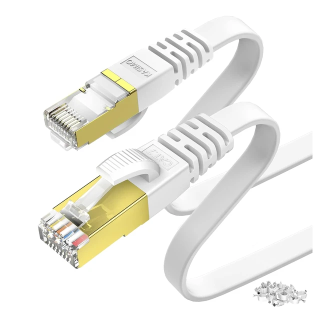 Cavo Ethernet Cat 7 Kasimo - Alta Velocit 10 Gbps - RJ45 - Bianco