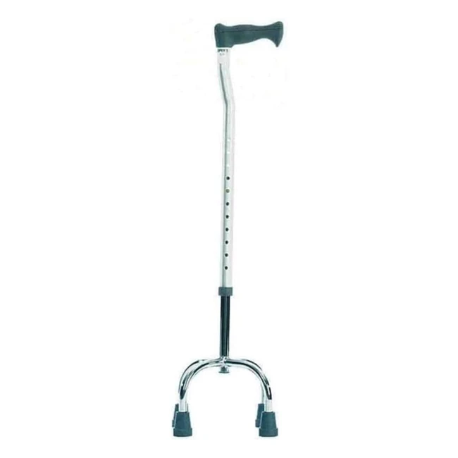 NRS Healthcare Tetrapod Walking Stick | Stable & Adjustable | Easy Grip Handles