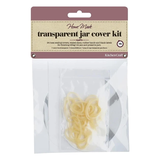 KitchenCraft Jam Pot Covers Set - 24 Wax Discs - Tight Seal - Preserve Freshness