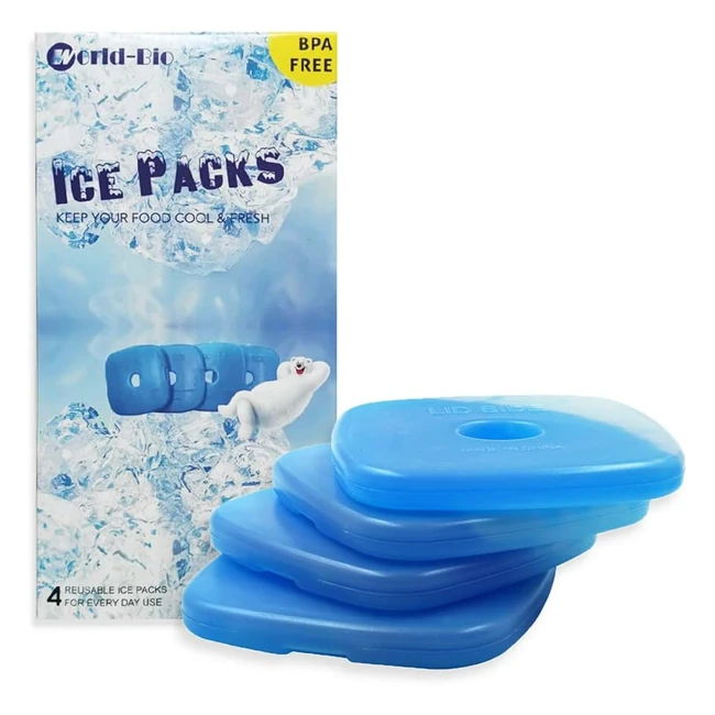 Paquete de hielo reutilizable para loncheras - Frescura duradera - Pequeo y li