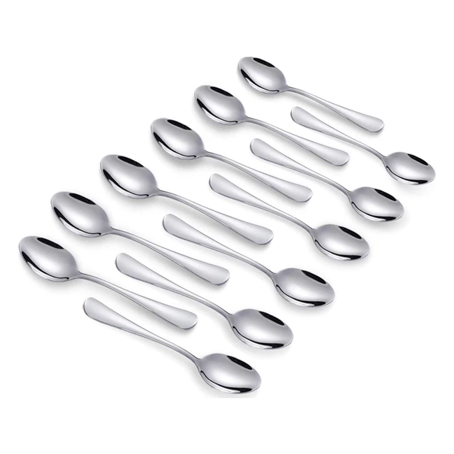 Set de 12 cucharas de caf de acero inoxidable - Calidad Premium