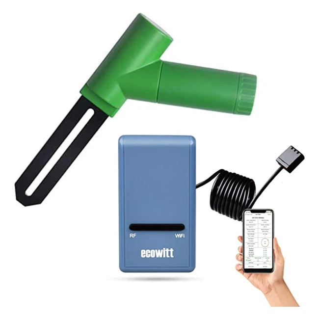 Ecowitt Misuratore di Umidità del Suolo GW1100 - Monitor Acqua Piante - Sensore Igrometro per Giardinaggio e Agricoltura
