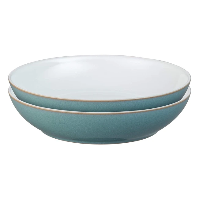 Denby Azure Pasta Bowl Set - Handcrafted High Quality Dishwasher Safe
