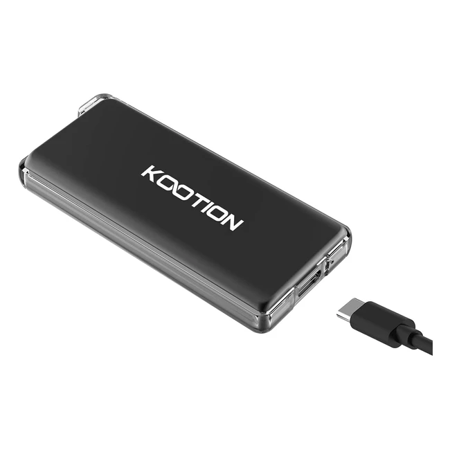 SSD Esterno Portatile Kootion 500GB USB 3.1 Type C - Alta Velocità di Lettura e Scrittura