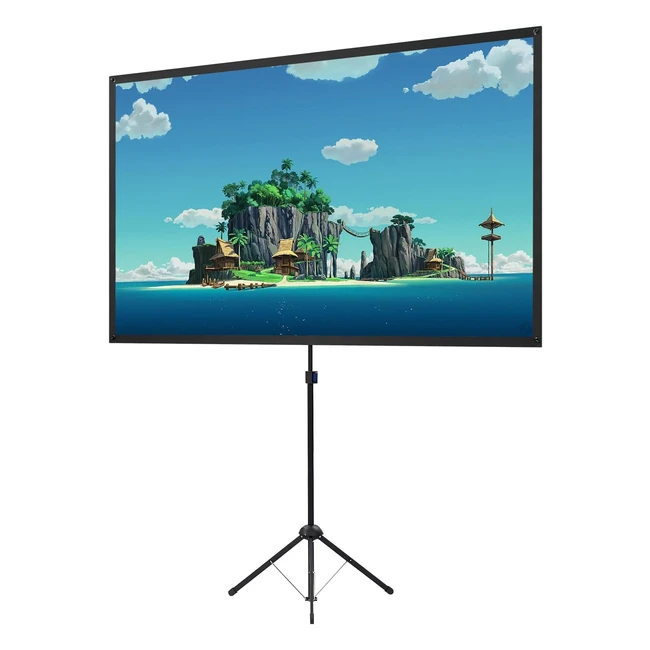 100 inch Outdoor Projector Screen with Stand Portable  Easy Setup - 12 Gain L
