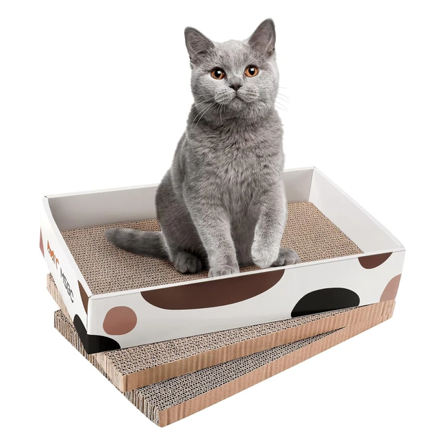 Griffoir pour chat Happy Hachi - 3 pices - Carton ondul - Protection des meu