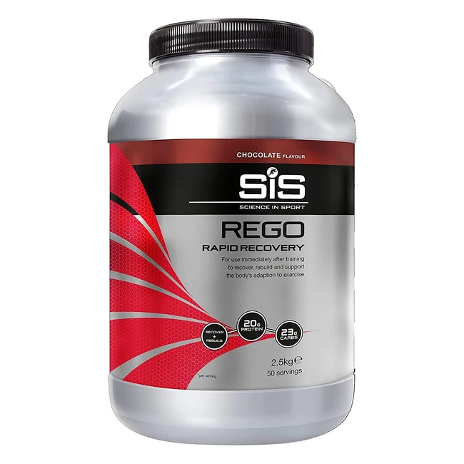 SIS Rego - Bebida para deportista, recuperación completa en polvo, sin lactosa y sin gluten, 25kg, 50 porciones, chocolate