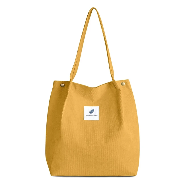 Fitdon Corduroy Totes Bag Shoulder Handbags - Big Capacity Fashionable and Dura