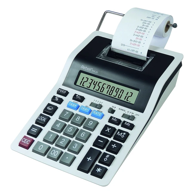 Calculadora de Impresión Rebell REPDC 20 - Pantalla de 12 Dígitos