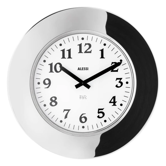 Alessi Momento Wall Clock - Polished Stainless Steel Mirror - 2 Year Guarantee