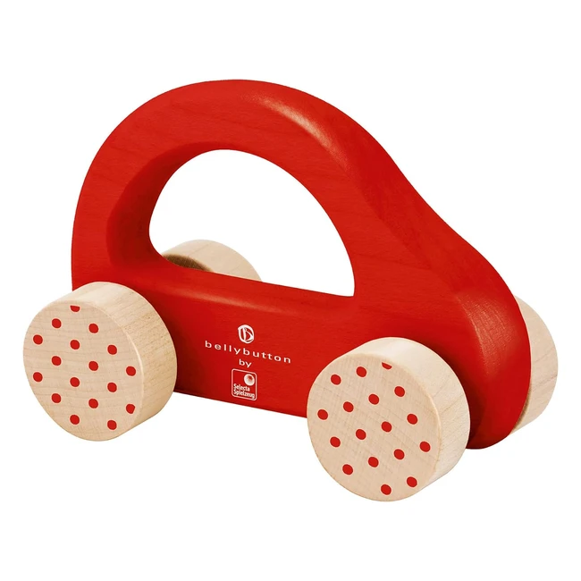 Voiture jouet en bois rouge 10 cm - Selecta 64007