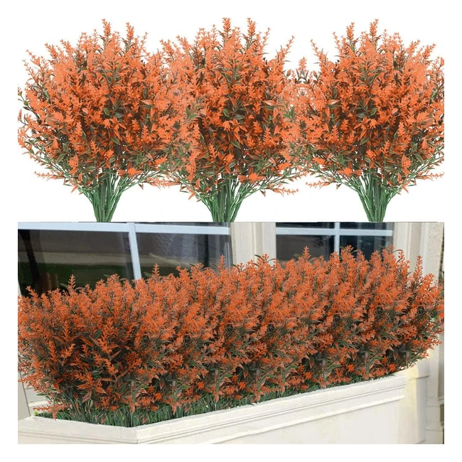 12 bundles buissons darbustes artificiels fleurs orange fausse fleurs fausses la