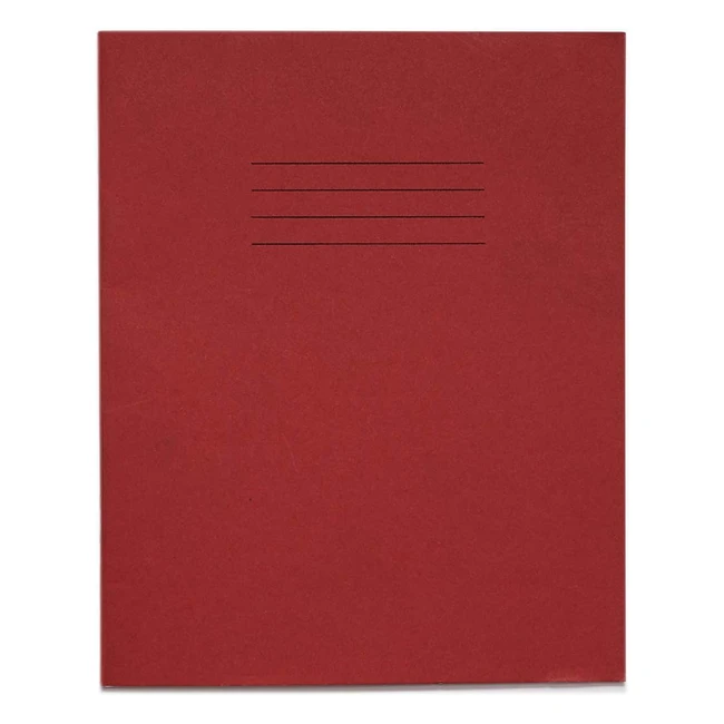 Cuaderno de ejercicios Rhino F8M, tapa roja, paquete de 10