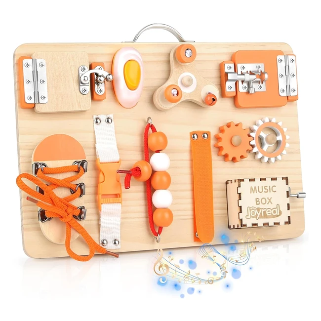 Tableau Montessori Busy Board Joyreal - Parcours Motricité BB - Jouet Éducatif Enfant 1-3 ans