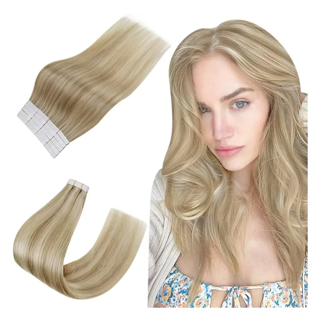 Easyouth Ombre Tape on Extension Echthaar Remy Extensions - Honigblond Mix Mitte