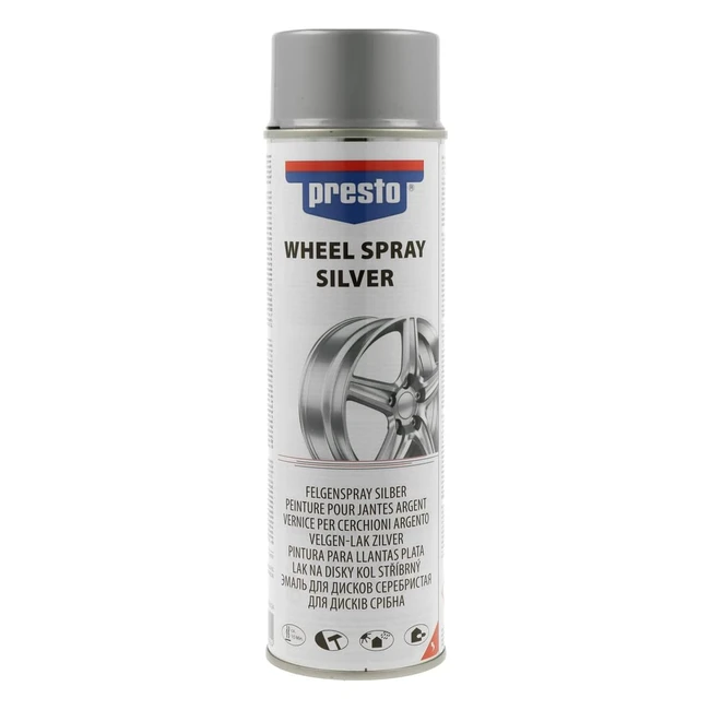 Spray universale Presto 428924 per ruote argento - Alta qualit asciugatura ra
