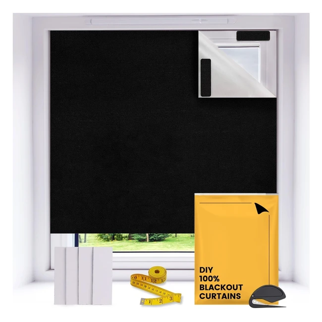 Anjee Blackout Blinds - Portable Travel Blind 100x145 cm - Blocks Light, UV Rays, and Heat - No Drill Installation