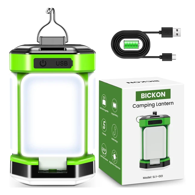 Lampada Campeggio Bickon USB 60 LED Super Luminoso - 5 Modalità - 25 Ore di Lavoro
