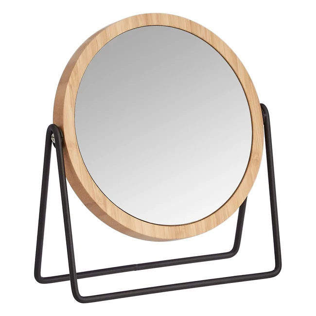 Amazon Basics Kosmetikspiegel mit Bambusrahmen Vergrerung 1x 5x
