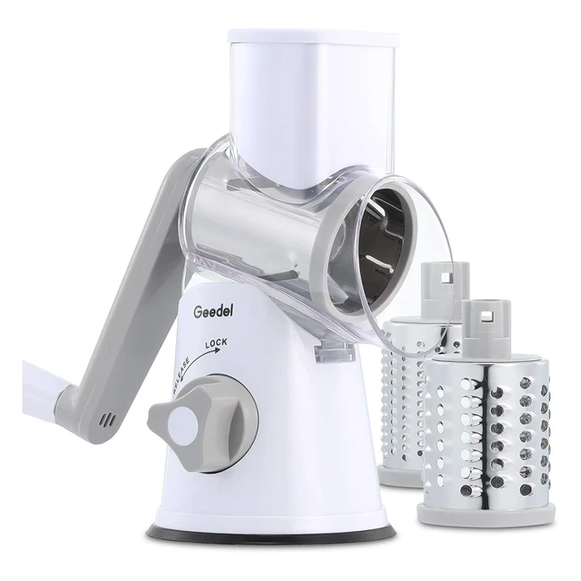 Rotary Cheese Grater Vegetable Slicer - Faster and Easy Cutting - Ideal for Cheese, Cucumber, Carrot - Ref: XYZ123
