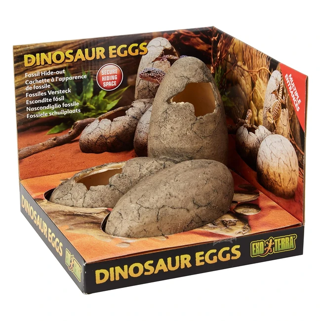Cuevas de Huevo de Dinosaurio Exo Terra - Refugio Realista para tu Reptil T