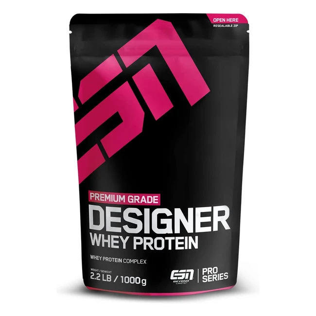 ESN Designer Whey Protein Cookies & Cream 1000g - Hoher Proteingehalt, schnelle Absorption