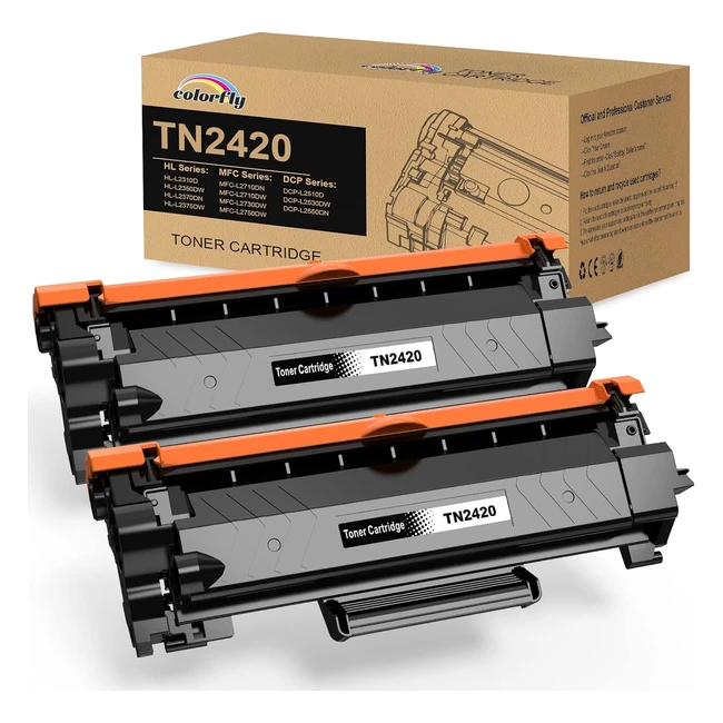 Toner compatible Colorfly TN2420 TN2410 pour Brother TN 2420 - Haute qualité et rendement