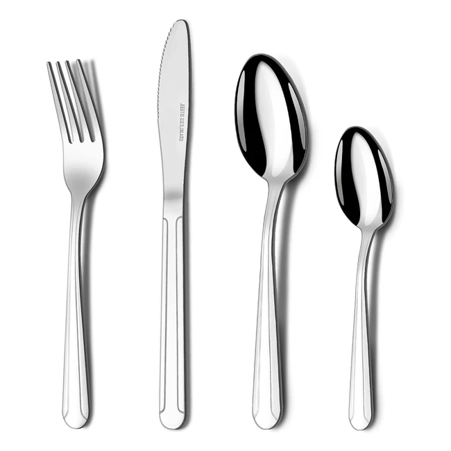 Hunnycook 16-Piece Stainless Steel Cutlery Set for 4 - Ideal for Home, Party, Restaurant