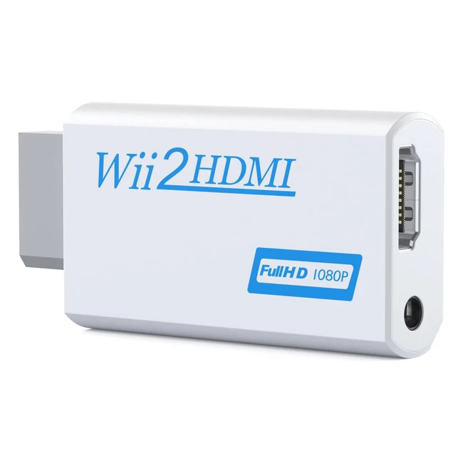 Adaptateur Wii vers HDMI 1080p - Convertisseur Wii vers HDMI avec prise audio 3.5 mm