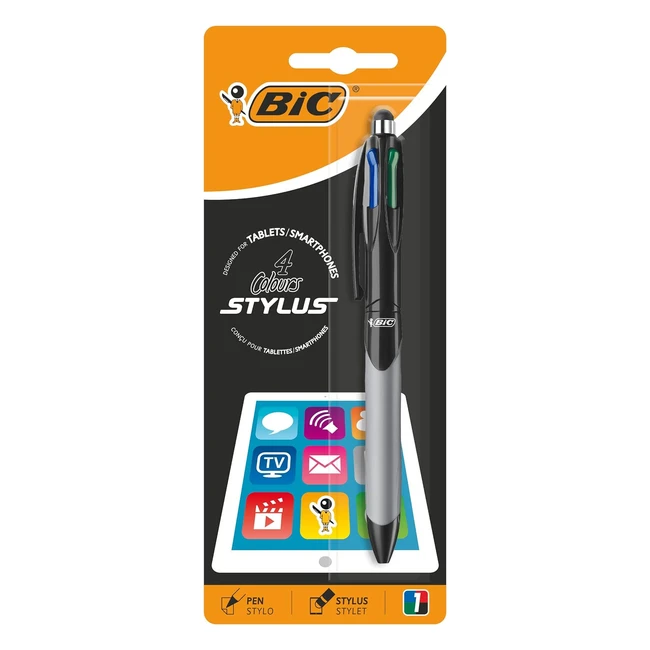 Biro Bic Stylus 2 - Penna per Tablet/Smartphone - 14 Colori - Ergonomica