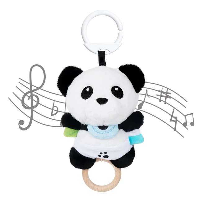 Peluche musicale panda pour bb - Jouet dveil en coton - Cadeau de naissan