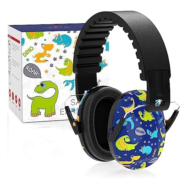 Riikuntek Kids Ear Defender SNR 27dB - Protect Kids Hearing, Noise Cancelling Headphones for Children - Blue