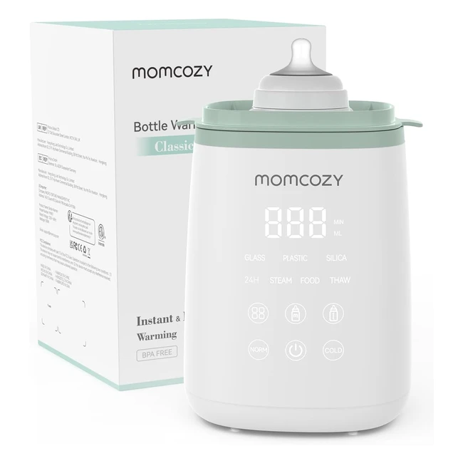 Chauffe-biberon intelligent Momcozy - Chauffe-lait rapide pour bébé - Contrôle précis de la température - Arrêt automatique - Multifonctions