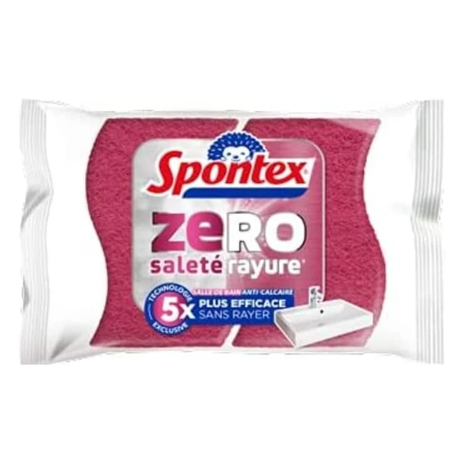 Spontex Spugna Zero Bagno - 2 Spugne Efficaci e Antigraffio - Anticalcare