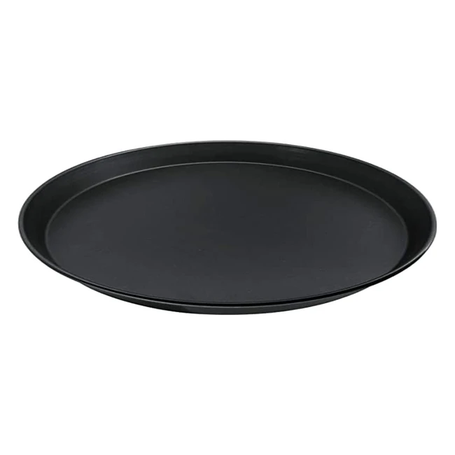 Plaque de cuisson ronde Zenker 30 cm - Série Pure - Pizza et poulier - Noir