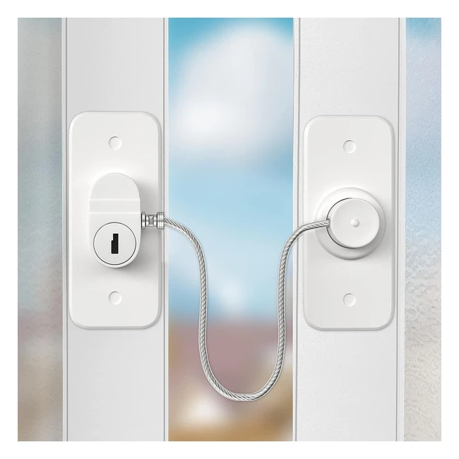 Window Safety Lock Aosite 4 Packs - Versatile Window Restrictor - No Drilling - 