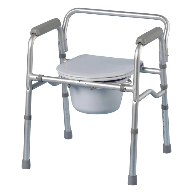 Homecraft Folding Commode Chair - Lightweight and Portable - Support for Elderly and Disabled