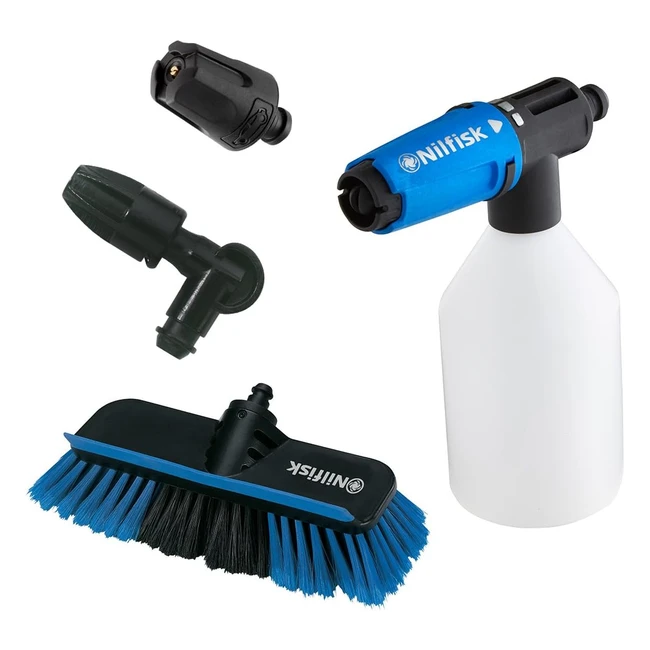 Kit de nettoyage de voiture bleu Nilfisk - Rfrence XXXX - Accessoires inclu