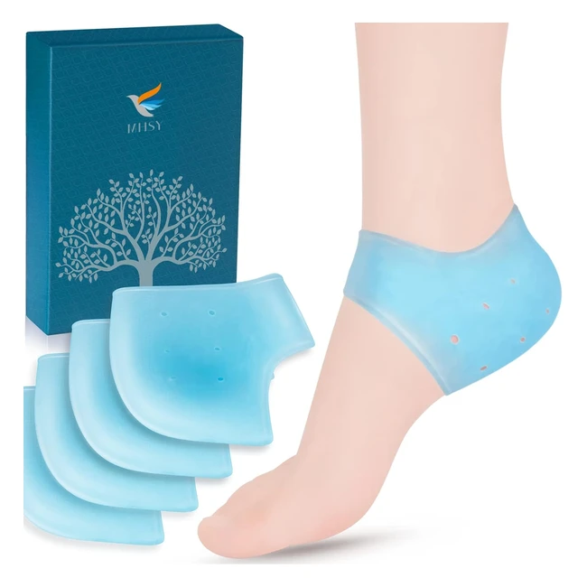 MHSY Gel Heel Protectors - Relieve Heel Pain Soft  Comfortable Breathable Des