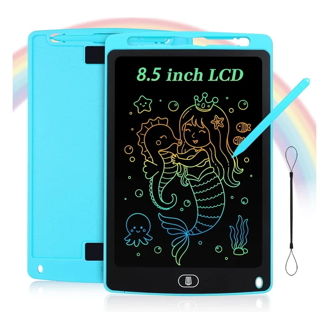 Tablette d'écriture LCD Coolzon 8,5 pouces - Pour enfants et adultes - Portable - Dessin magique - Cadeau idéal pour garçons et filles de 3 à 7 ans - Bleu